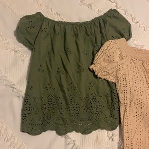 Green and Rosey Top